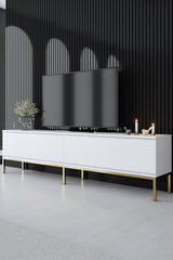 Ensemble de meubles White Lord - Table basse + Meuble TV + Buffet - Cadre doré