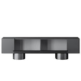 TV Meubels - TV Meubel Antraciet Bohem 180x50x30 - Zilver Frame - Dimehouse