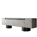 Meuble TV Travertin Bohem 180x50x30 - Cadre Noir