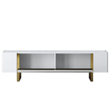TV Meubels - TV Meubel Wit Yildiz 180x50x30 - Gouden Frame - Dimehouse