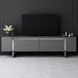 TV Meubels - TV Meubel Antraciet Yildiz 180x50x30 - Zilver Frame - Dimehouse