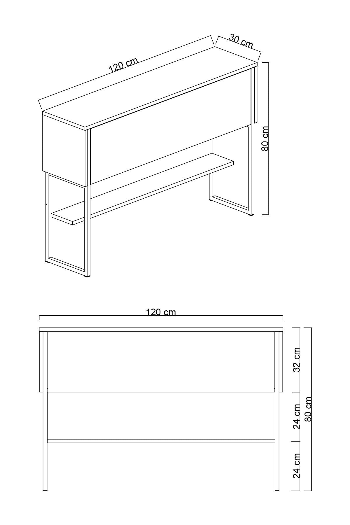 Commode moderne Anthracite Luxe 120x80x30 - Cadre doré