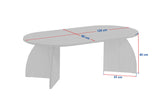 Melina salontafel ovaal walnoot 120 cm Gemelamineerd houtcomposiet