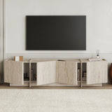 Meuble TV Lowen travertin 180 cm Bois mélaminé