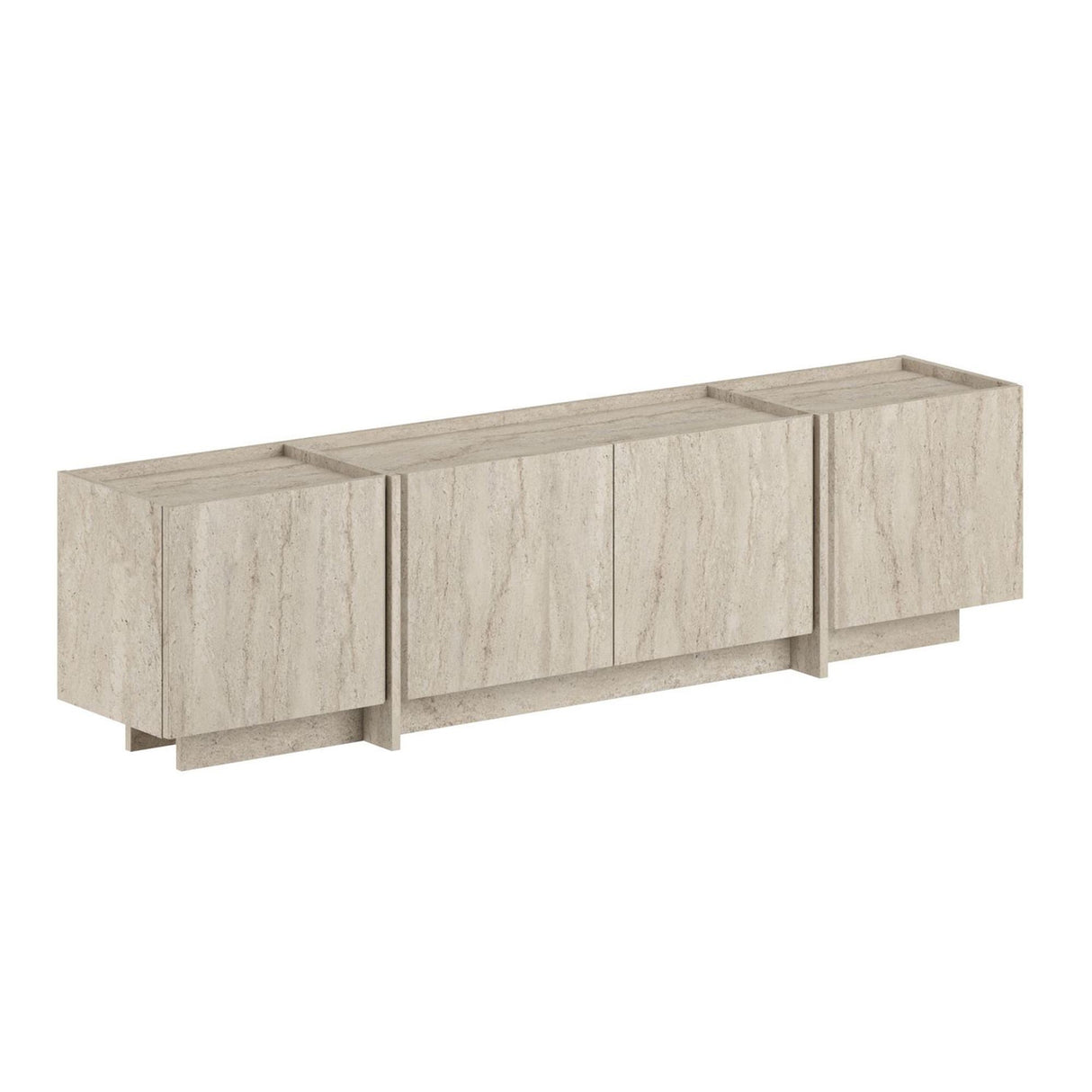 Meuble TV Lowen travertin 180 cm Bois mélaminé