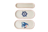 KAHSER14-MARINE Blanc Bleu Rouge 100% CÉRAMIQUE 6 cm de large