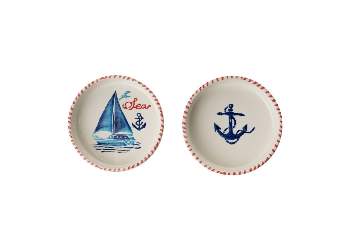 KAHSER14-MARINE Blanc Bleu Rouge 100% CÉRAMIQUE 6 cm de large