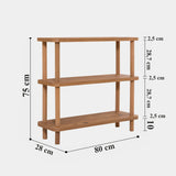 Bibliothèque Step Atlantic Pine Melamine 80x75x28 cm