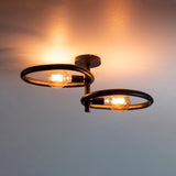 Plafonnier Nova Duo 2 lumières - Métal Noir 