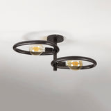 Plafonnier Nova Duo 2 lumières - Métal Noir 