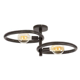 Plafonnier Nova Duo 2 lumières - Métal Noir 
