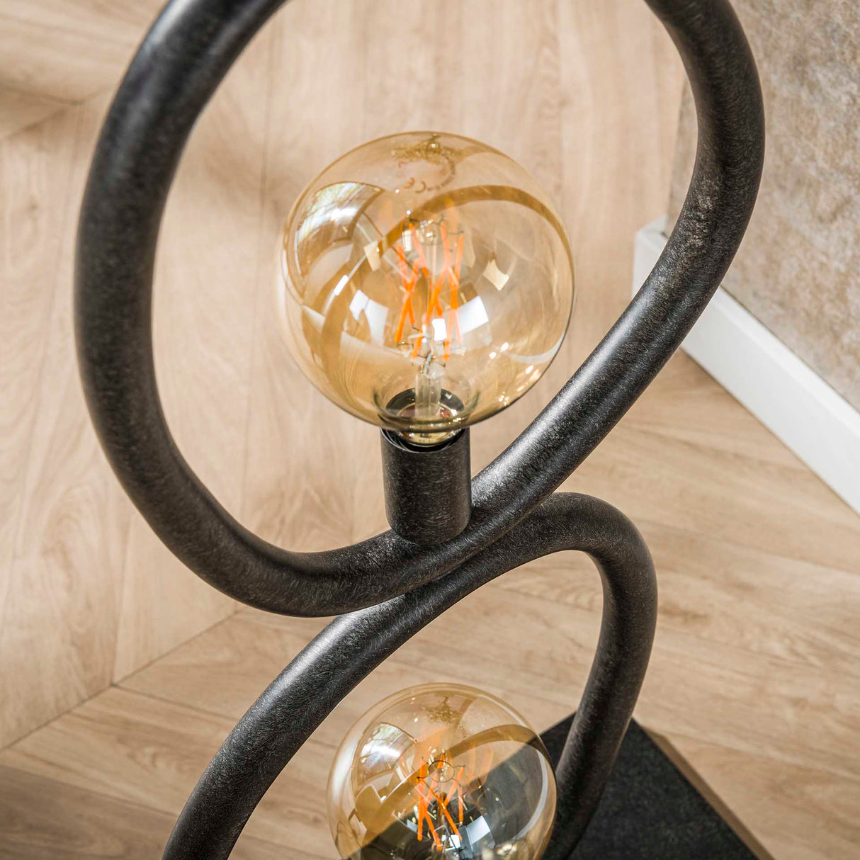 Lampadaire Orion 4 lumières Métal Noir 165 cm 