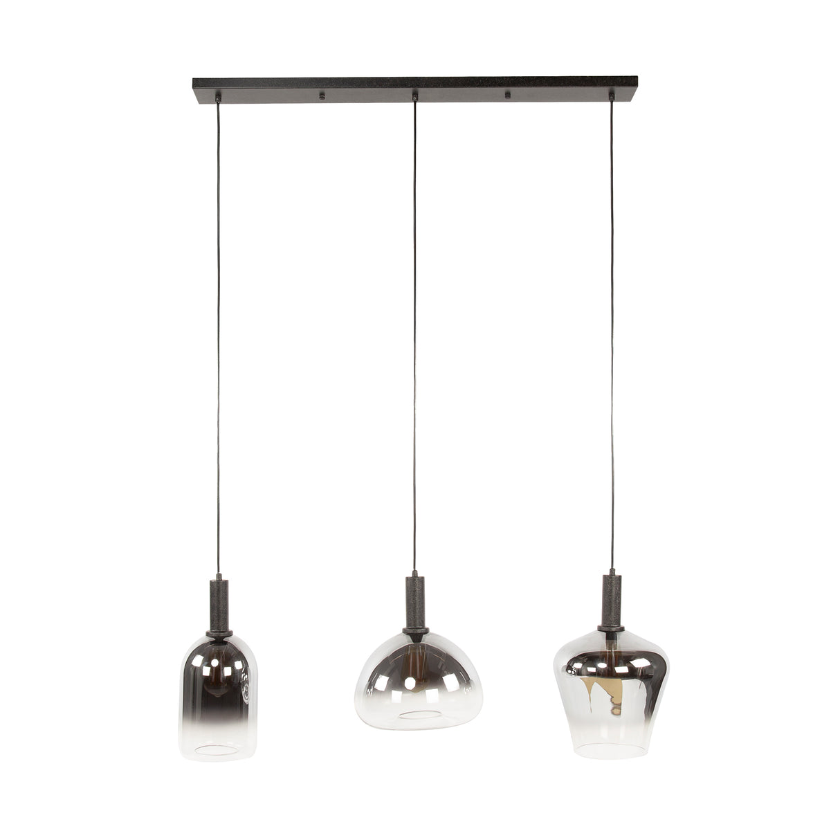 Suspension Nexus 3 lumières Métal Noir 105 cm 