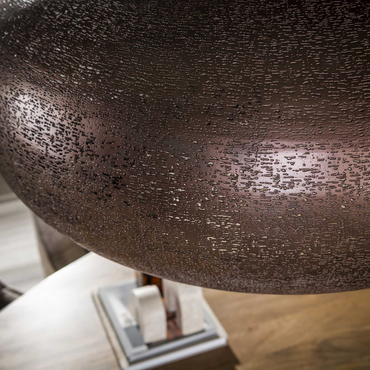 Lampe suspendue 1 lumière cuivre antique Chase Ø90 cm