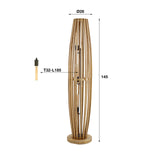 Lampadaire Jalou en bois de manguier 3 sources lumineuses