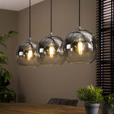 Lampe suspendue en verre Juliette 3-Light Smokey Glass