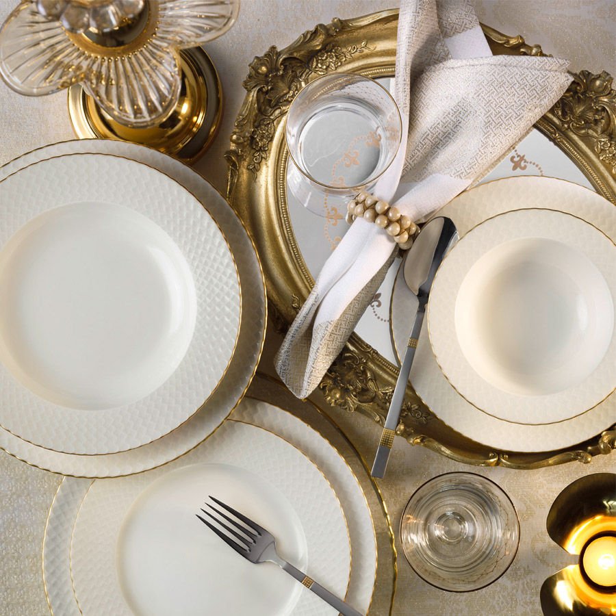 BNIRN24Y2520 Or Blanc 100% PORCELAINE