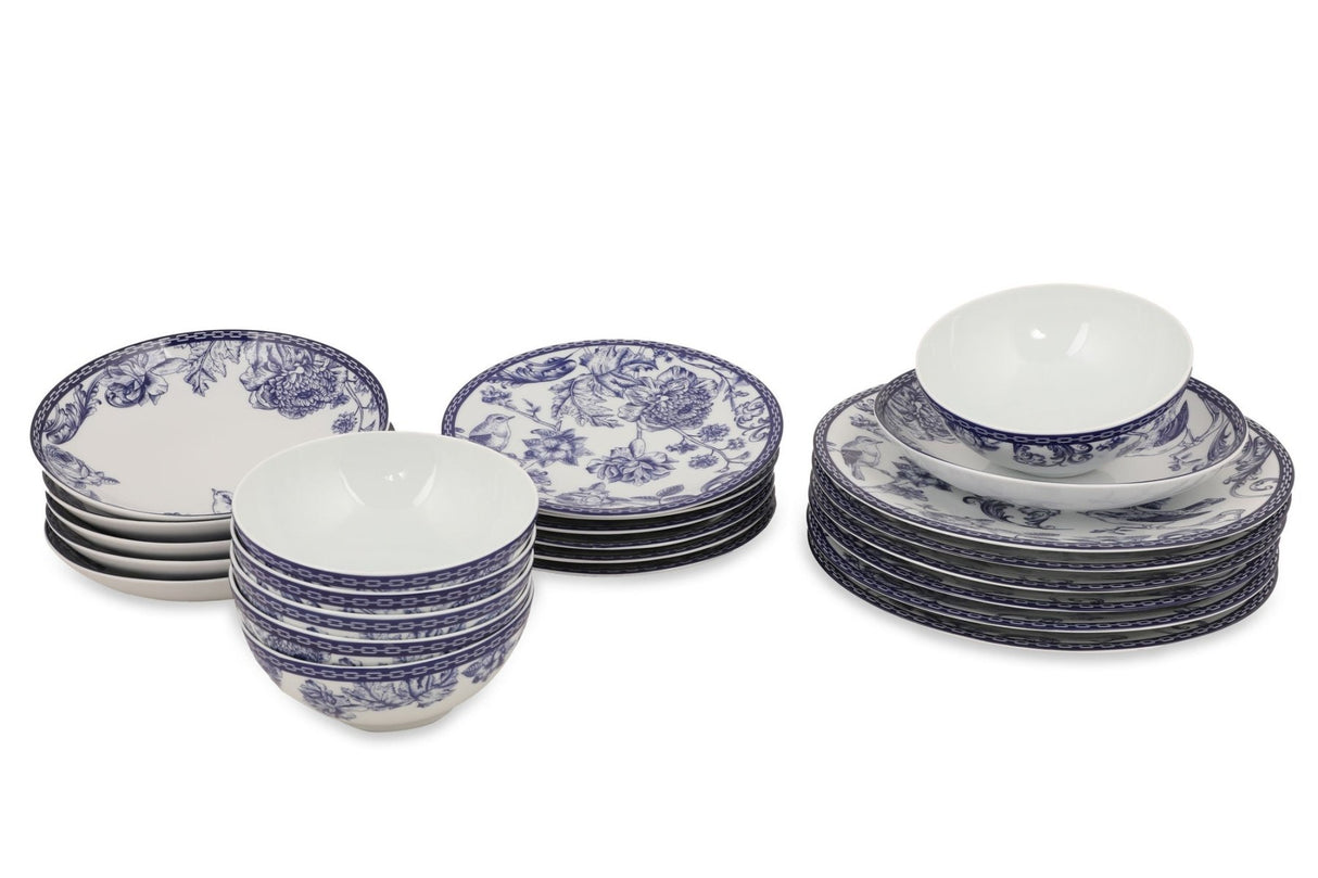ZG24Y2420939016 Bleu Blanc 100% PORCELAINE