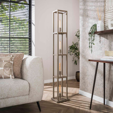 Lampe sur pied design Nova 4 lumières - Beige - 160 cm 