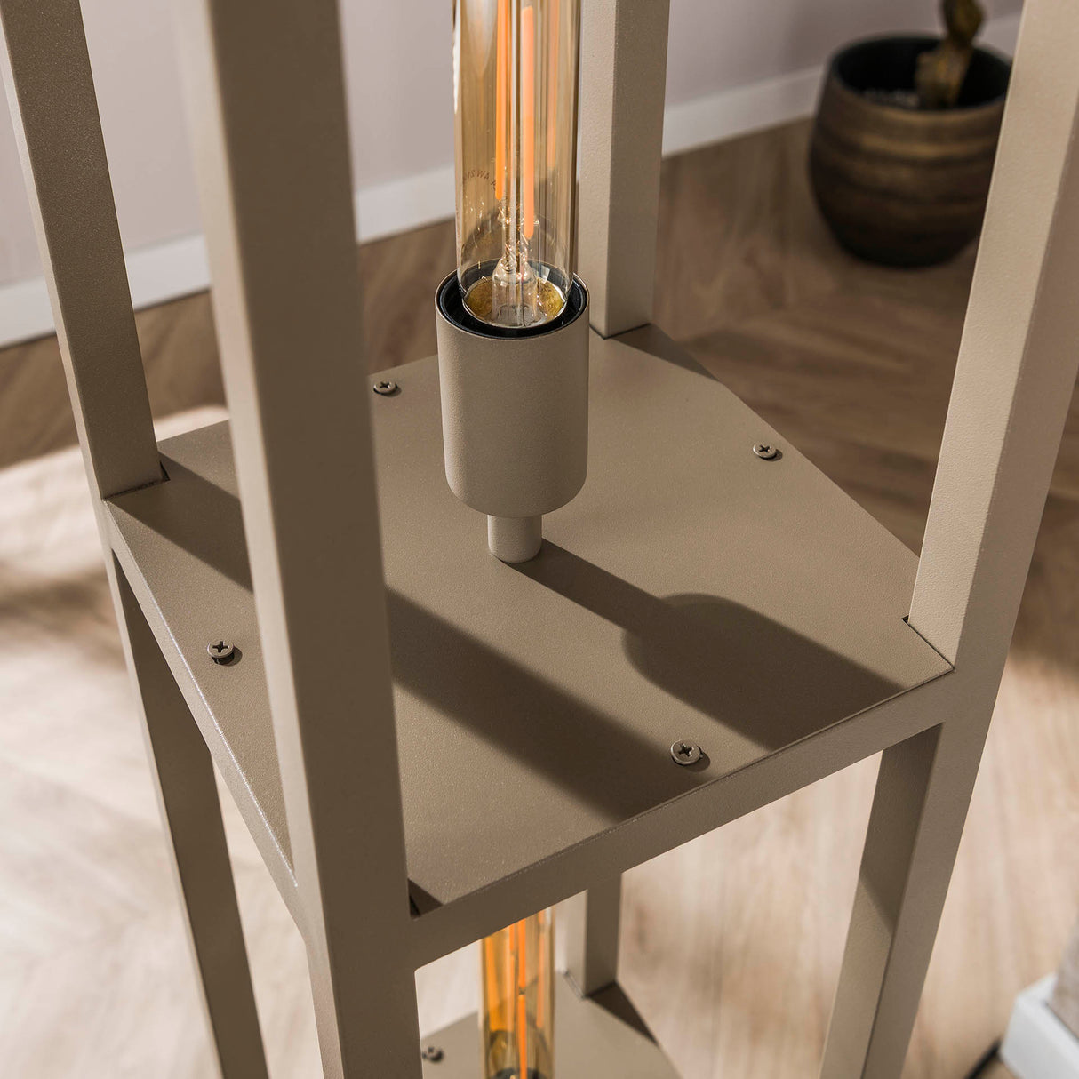 Lampe sur pied design Nova 4 lumières - Beige - 160 cm 