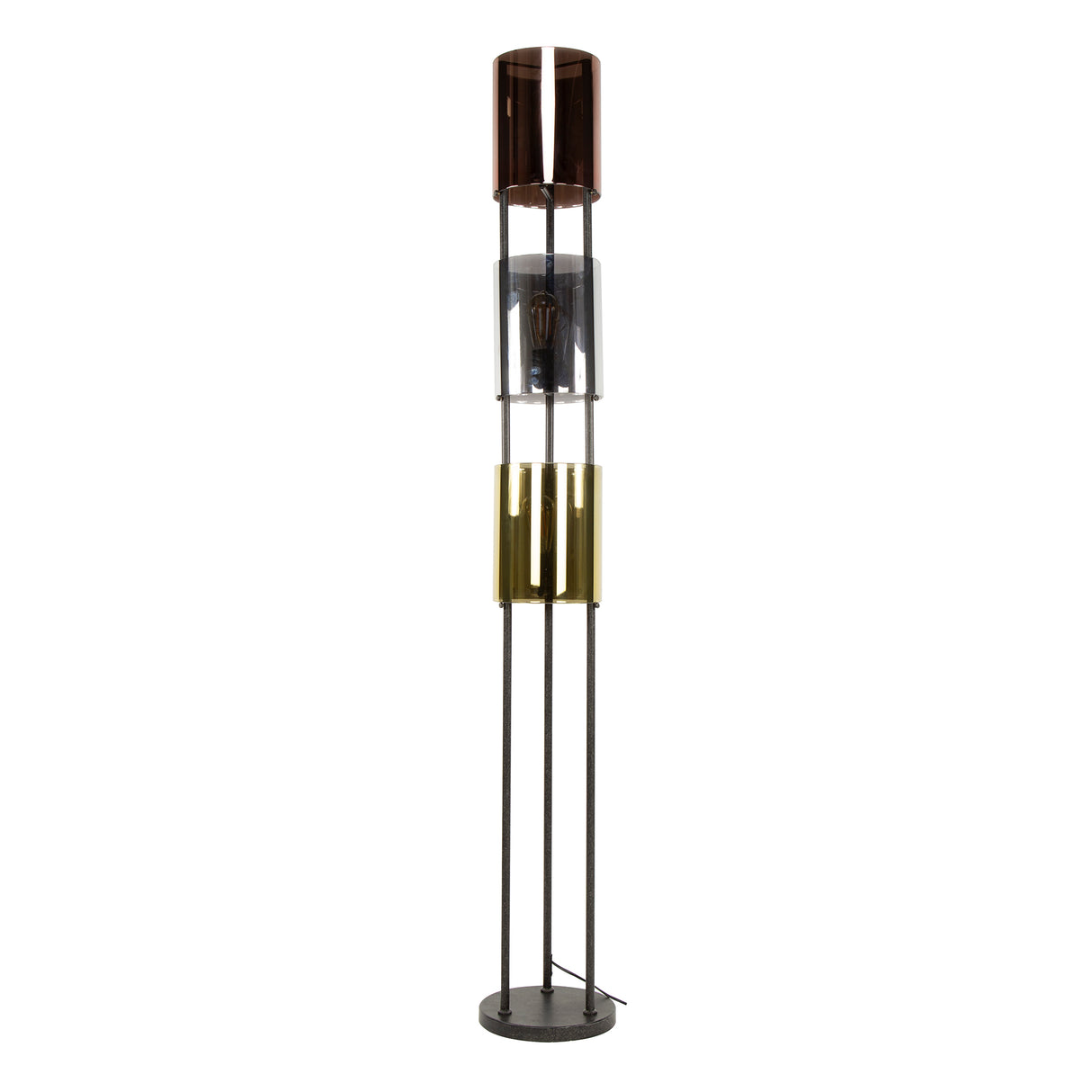Lampadaire Nox 3 lumières Métal Noir 175 cm 