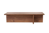 Table basse rectangulaire en bois de pin mélaminé - 120x45x30 cm -Portland