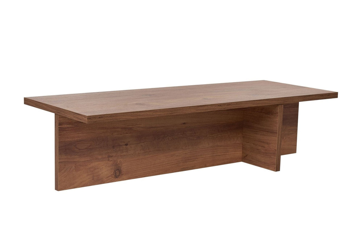 Table basse rectangulaire en bois de pin mélaminé - 120x45x30 cm -Portland