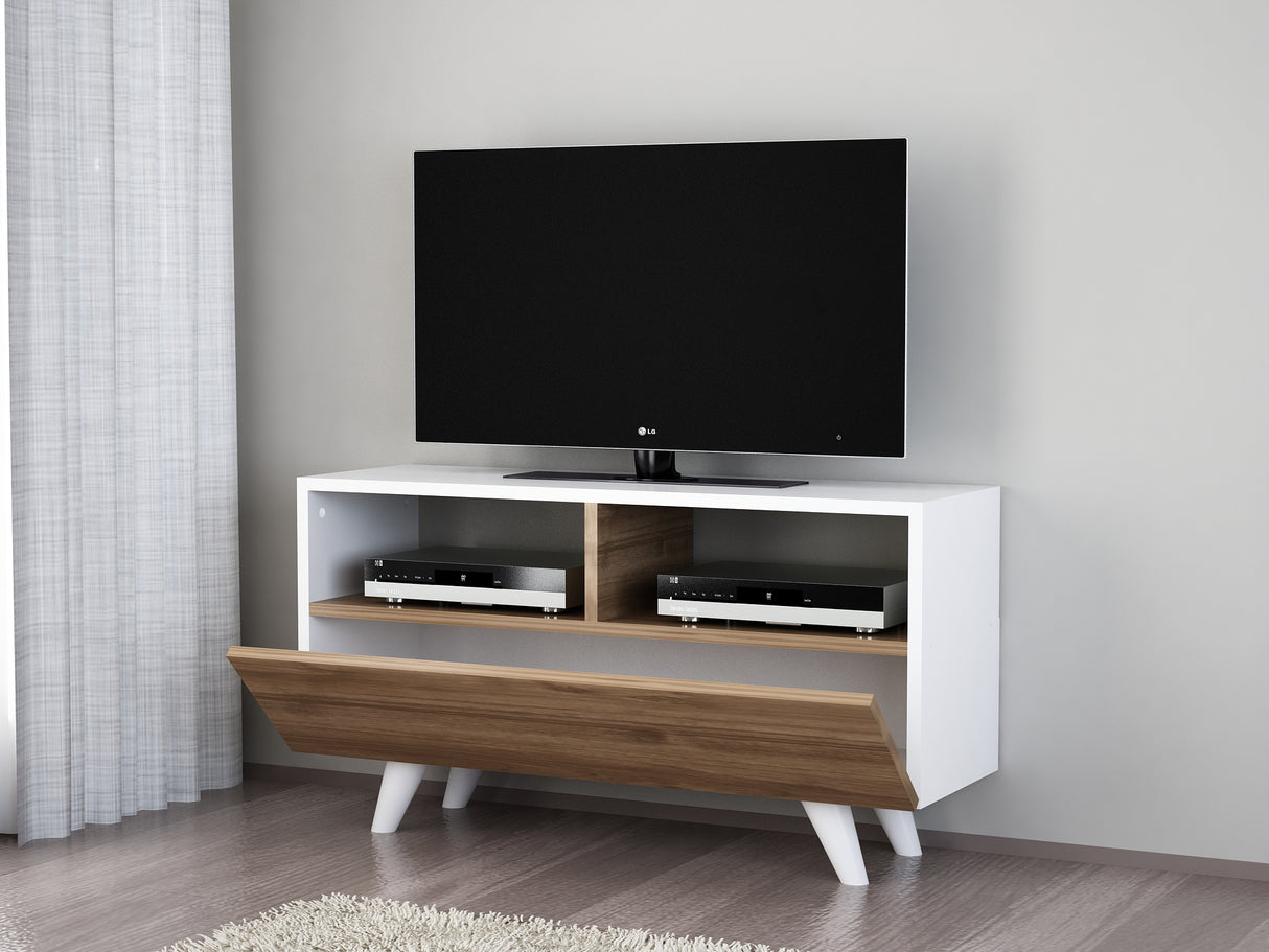 Meubles de télévision Novella White Walnut Melamine 90x50.6x29,5 cm