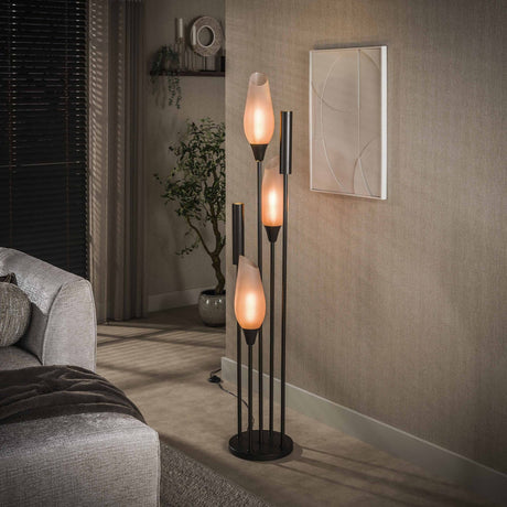 Lampadaire Cocoon 5 lumières marron dépoli