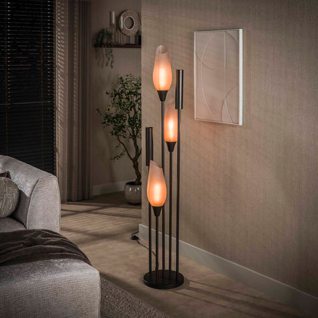 Lampadaire Cocoon 5 lumières marron dépoli
