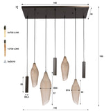 Lampe suspendue Cocoon style cocon marron dépoli