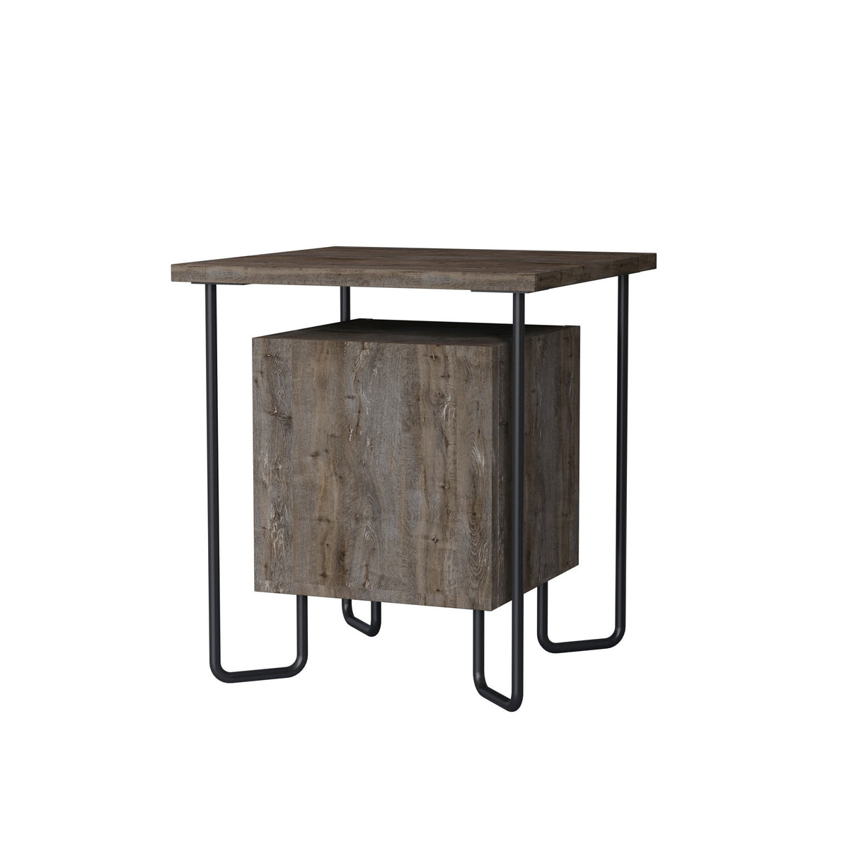 Table de chevet acres mélamine brun foncé 40x45x40 cm