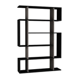 Boekenkasten - Boekenkast Mito Antraciet Bruin Melamine 110x161x25,5 cm - Dimehouse