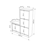 Cabinet à chaussures Dude Oak Mélamine 105x118.5x26 cm