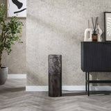 Lampe de sol cylindre Brick 60 cm noir brun 