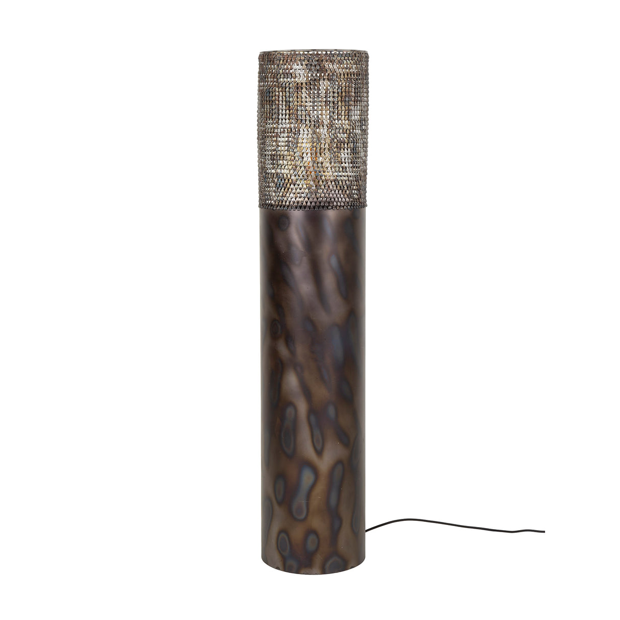 Lampe de sol cylindre Brick 120 cm noir marron 