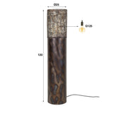 Lampe de sol cylindre Brick 120 cm noir marron 