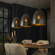 Lampes suspendues - Lampe suspendue industrielle Kylian 3 - Métal léger noir - Dimehouse