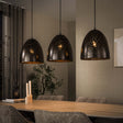 Lampes suspendues - Lampe suspendue industrielle Kylian 3 - Métal clair marron - Dimehouse