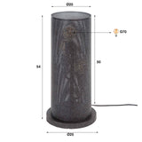 Lampe de table Knox 3 lumières maille noire 