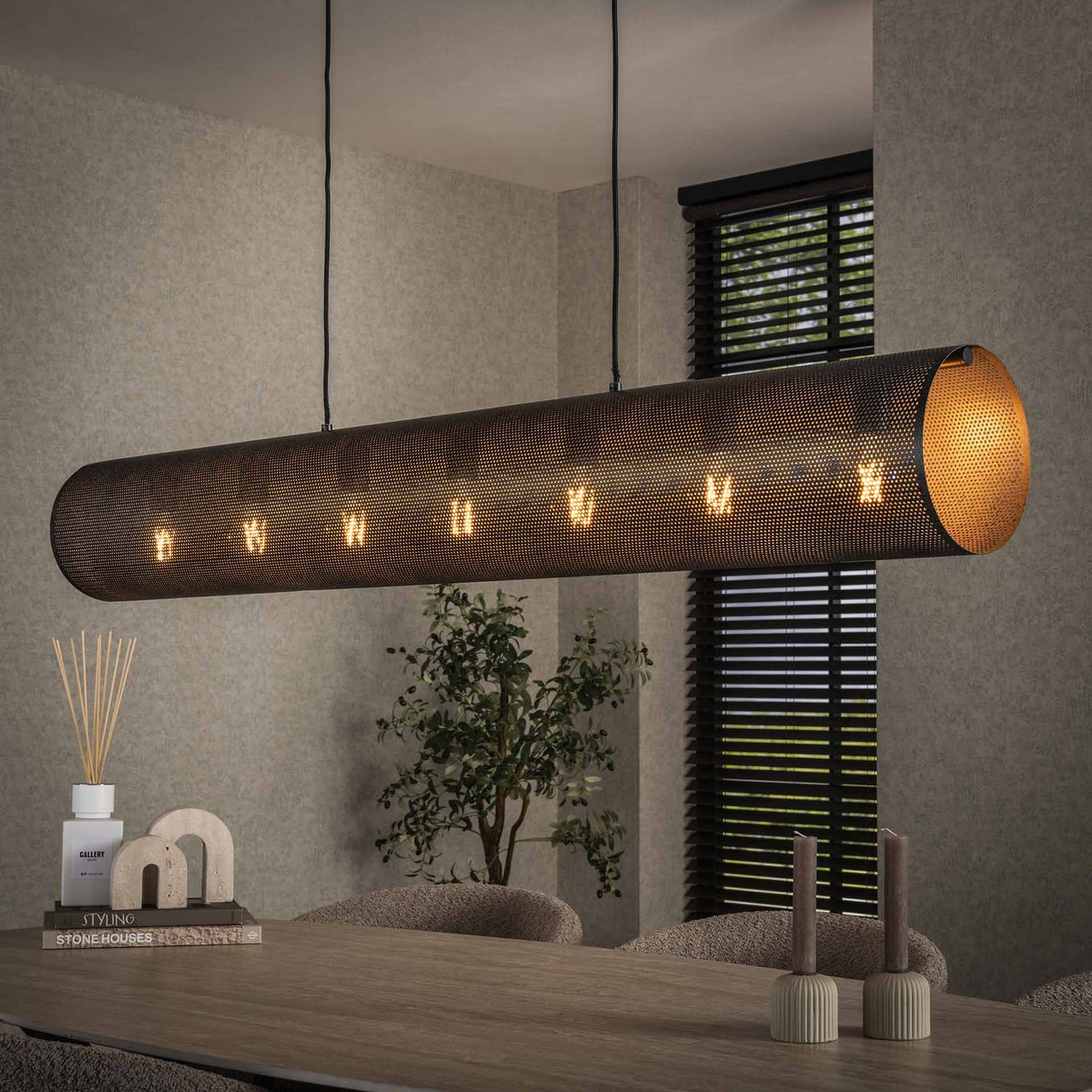 Suspension Knox 7 lumières XL maille noire 