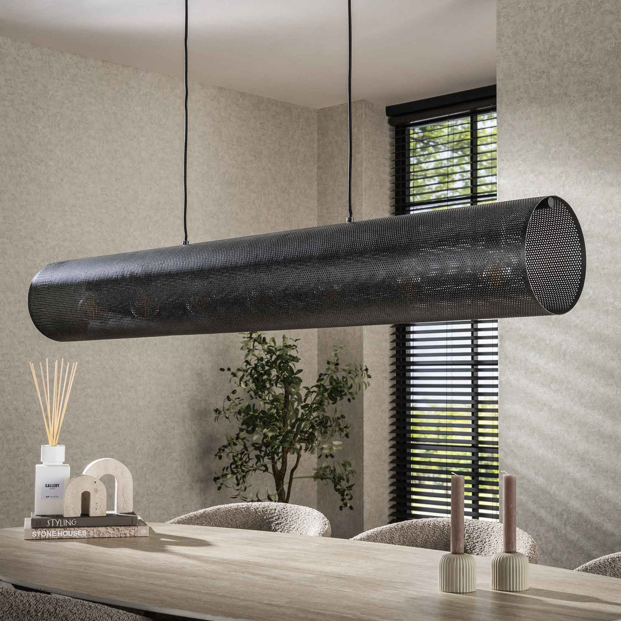 Suspension Knox 7 lumières XL maille noire 