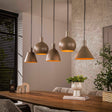 Lampes suspendues - Lampe suspendue Sienna 5 - Beige clair 120 cm - Dimehouse