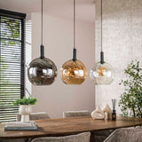 Suspension Nero Trio 3 lumières Métal Noir 115 cm 
