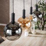 Suspension Valeo 4 lumières Métal Noir 135 cm 