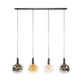 Suspension Valeo 4 lumières Métal Noir 135 cm 