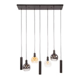 Suspension Orion 7 lumières – Métal Noir – 110 cm 