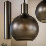 Suspension Orion 7 lumières – Métal Noir – 110 cm 