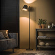 Lampadaire Sienna DH Intérieur Charbon LxlxH 61x32x25 Métal Photo d'ambiance vue de face diagonale