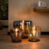Lampadaire Dain UP XXL en verre chromé 